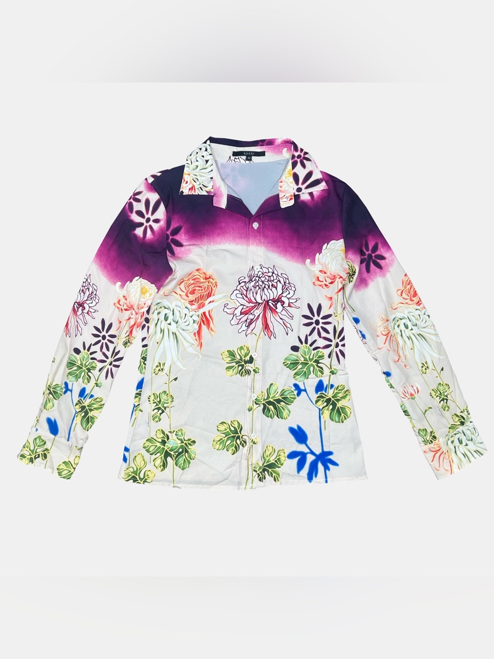 Gucci by Tom Ford Spring/Summer 2001 Menswear Chrysanthemum Floral Print Button-